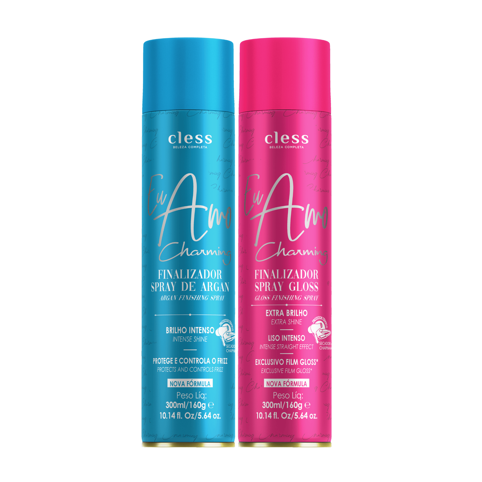 Kit Spray Argan + Spray Gloss Eu Amo Charming 300ml